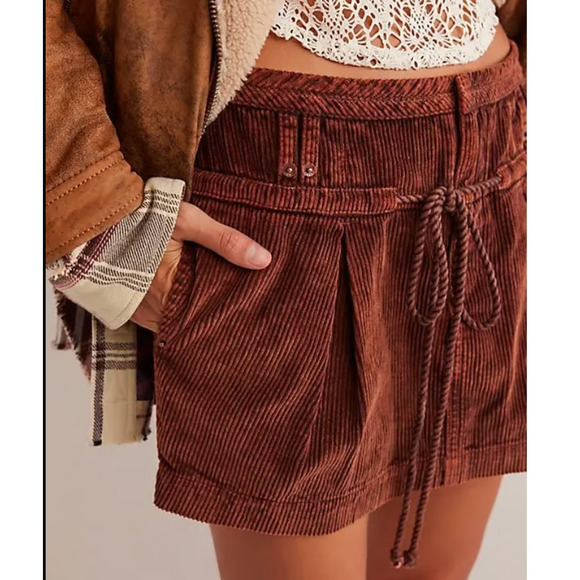 Free People Silver Springs Cord Mini Skirt - Picture 3 of 6